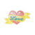 Lot de 3 écussons thermocollants coeur love 3x2cm