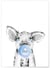 Poster Bulle de bébé Cochon Bleue | A3 : 29,7x42cm