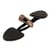 Brandebourg simili cuir 155mm noir