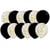12 Ballons Mix Noir & Transparents Confettis Or   30 cm