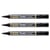 Lot de 3 marqueurs permanents pointe ogive 1,5 mm - PENTEL - Noir - N850