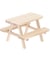 Table miniature avec bancs (8x6x7,5cm) - Rico Design Bois