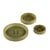 Lot de 3 boutons corozo 4 trous Kaki