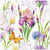 Lot de 4 serviettes en papier découpage collage 33 cm FLEUR IRIS F 200