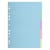 Intercalaires carte pastel 170g Forever 5 positions - A4 - Couleurs assorties - x 50 - Exacompta