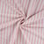Tissu Jersey Coton Côtelé rayé Rose