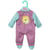 Pyjama lion a rayures rose dolly mosa - habit poupee 34-38 cm - vetement - zapf creation (za56)
