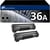 Pack 2 Toners compatible HP 36A noir - 123CONSOMMABLES