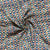 Tissu Viscose imprimé Olympe mosaïque Indigo sur fond Blanc cassé