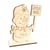 Bonhomme de neige à assembler en bois 11 x 14,6 x 0,4 cm