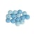 Perles en silicone, 15mm ø, tons bleu clair, 14 pces
