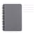 Carnet - 9x14 cm - Lignes - 100 pages - Couverture gris - Spirale