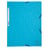 Chemise 3 rabats à élastiques carte lustrée 400g/m2 - A4 - Turquoise - x 25 - Exacompta