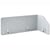 Séparateur de Bureau Gris Clair en PET 120 x 60 x 50 cm Acoustique Pinces de Fixation en Acier