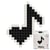 Kit mosaïque DIY pixel art - Coeur note de musique - Mini