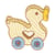 Ecusson thermocollant jouet en bois canard 3,5cm x 3cm