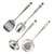 Ensemble de 4 ustensiles de cuisine en inox louche spatule ajourée cuillère et écumoire Fackelmann Oxford