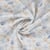 Tissu Voile de Coton Plumetis digital Garance coquillages et crustacées sur fond Blanc