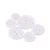 Bouton rond 4 trous classique blanc