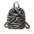 Sac à Dos Peluche Zèbre 42x32cm Noir et Blanc Pour Enfant ou Adulte Original Doux et Léger