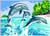 Canevas antique Les jeux marins 45x60cm