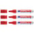 Marqueur permanent pointe biseautée 1-5 mm - EDDING - Rouge - Lot de 3