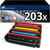 Pack 4 Toners compatibles HP 203X - 123CONSOMMABLES