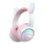 Casque Audio Sans Fil Rose Haute Performance Autonomie Longue Durée Rose 2 YONIS