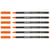 Lot de 6 feutres pinceaux porcelaine EDDING 4200 Orange 1-4 mm