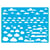 Pochoir plastique souple réutilisable 18,5 x 14,5 cm Fabrika Decoru NUAGE 382