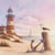 Lot de 4 serviettes en papier découpage collage 33 cm BORD DE MER PHARE ANCRE MOUETTE