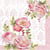 Lot de 4 serviettes en papier découpage collage 33 cm FLEUR ROSE F 901
