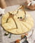 Tapis de Jeu Jaune en Coton Matelassé 110 x 110 cm en Forme de Fleur Accessoire Chambre Enfant Style Moderne