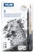 Boîte métallique 3 mines de plomb aquarellables Todographite (HB, 4B et 8B) + taille-crayons Afila + gomme Master Gum + pinceau