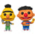 1, Rue Sésame - Pack 2 figurines POP! Bert & Ernie 9 cm