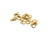 10 Fermoirs mousquetons 10*5mm doré clair