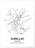 Affiche Carte Aurillac | A3 : 29,7x42cm