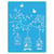 Pochoir plastique souple réutilisable 18,5 x 14,5 cm Fabrika Decoru VOLIERE OISEAU 150