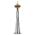 MetalEarth: PREMIUM SERIES - SPACE NEEDLE DE L'EXPOSITION UNIVERSELLE DE 1962 4,7x4,7x20,7cm, maquette 3D en métal avec 2 feuilles, en boîte 13,5x22x2cm, 14+