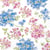 Lot de 4 serviettes en papier découpage collage 33 cm PETITE FLEUR BLEUE ROSE F 408