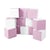 Lot cubes XXL mousse 12 pcs blanc, rose