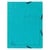 Chemise à élastique 3 rabats carte lustrée 355gm2 - A4 - Turquoise - x 25 - Exacompta