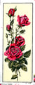 Canevas Pénélope Antique Rose rouge 25x60cm