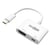 Max excell Adaptateur Vidéo HDMI vers USB-C Ultra-HD 4K avec Charge rapide USB-C 100W Blanc
