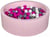 Piscine à balles blanc,rose,gris 300 balles rose - Velinda