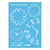 Pochoir plastique souple réutilisable 18,5 x 14,5 cm Fabrika Decoru HORLOGE 093