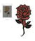 Ecussons Thermocollant Rose Pailletée 5 x 11 cm - Mediac rouge