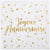 20 Petites Serviettes Joyeux Anniversaire Lamé Or
