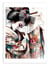 Affiche 50 x 70 cm -  Watercolor Geisha Dancer - Chromatic fusion studio