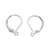 10 Crochets boules d'oreilles DORMEUSES argentés en Acier Inoxydable 304 - 16 x 10 mm